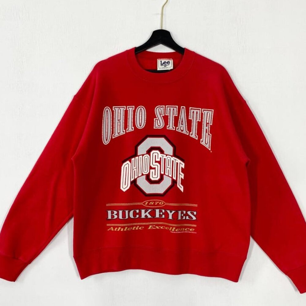 Vintage 90s Ohio State University Shirt, Ohio State Buckeyes Crewneck Sweatshirt